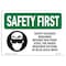 Signmission OSHA Sign, Glasses Required Beyond W/ Symbol, 5in X 3.5in Decal, 5" W, 3.5" H, Landscape OS-SF-D-35-L-10927 - alternate 1